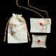 Upcycled Vintage Embroidered Linen Organic Lavender Sachet Gift Set