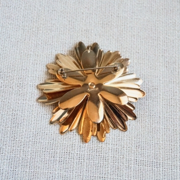 Vintage Sarah Coventry Gold-Tone Daisy Flower Pin Brooch
