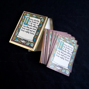 Vintage Antioch Bookplates Botanical Lamp Scroll Design