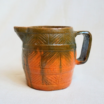 Vintage Green Clay Terra Cotta Rustic Mexico Pottery Jug Pitcher