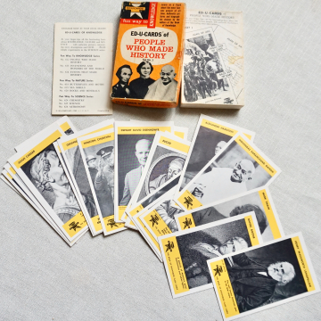 Vintage Ed-U-Cards People Who Made History Study Flash Cards 1960s