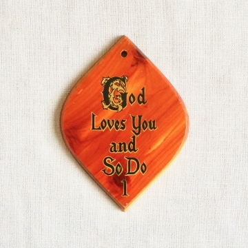 Vintage Wood Wall Plaque God Loves You Home Decor