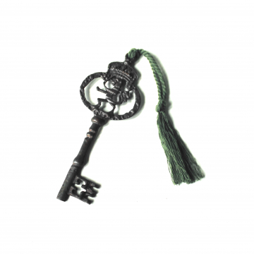 Vintage Brass Decorative 6" Skeleton Key Lion Design Corona Decor Co