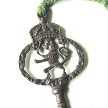 Vintage Brass Decorative 6" Skeleton Key Lion Design Corona Decor Co