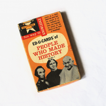 Vintage Ed-U-Cards People Who Made History Study Flash Cards 1960s