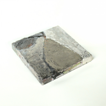 Original Tiny Acrylic Painting Waxed Canvas Simple Modern Pear Fruit Painting