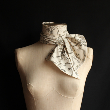 Handmade 100% Cotton Scarf Original Art Print Hand Printed Accessory