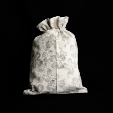 Handmade Art Print Cotton Drawstring Bag OOAK Reusable Gift Bag