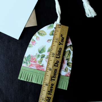 Handmade Paper Anytime Ornament + Greeting Note Card Set Moth Flower Coffee Art Print