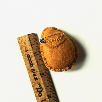 Handmade Tiny Fabric Pillow Brooch Catholic Our Lady of Guadalupe Pin