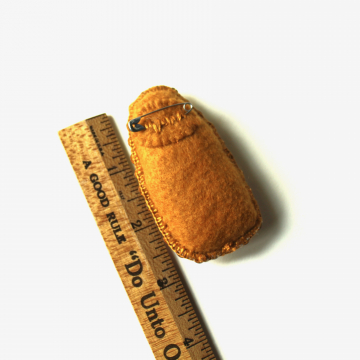 Handmade Tiny Fabric Our Lady of Guadalupe Pillow Brooch Catholic Pin