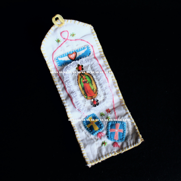 Handmade Religious Pocket Shrine Slow Stitch Mini Folding Altar