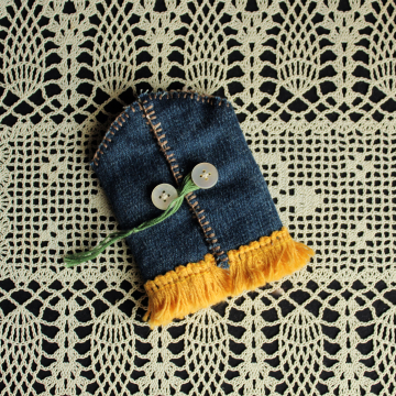 Handmade Catholic Travel Shrine Hand Sewn Slow Stitch Mini Altar