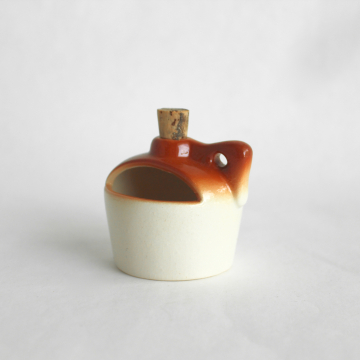 Vintage Miniature Whiskey Jug Toothpick Holder Kitch Retro Mini Pottery