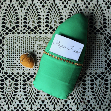 Handmade Our Lady of Guadalupe Sacred Heart Prayer Pillow & Pin Set