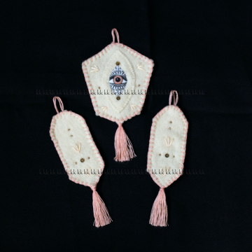 Handmade Anytime Ornaments Hand Sewn All-Seeing Eye Protection Decor