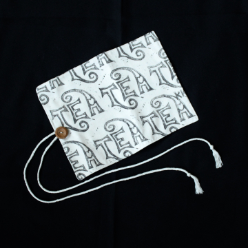 Handmade Tea Travel Bag 100% Cotton Teabag Storage Folding Pouch